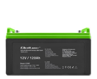Qoltec Akumulator żelowy | 12V | 120Ah | GEL - 1136796 - zdjęcie 1
